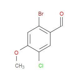 Aobchem&nbsp;2-Bromo-5-chloro-4-methoxybenzaldehyde | ≥95% | CAS 1823892-55-2 | C8H6BrClO2 | 500mg