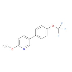 Aobchem&nbsp;2-Methoxy-5-[4-(trifluoromethoxy)phenyl]pyridiine | ≥97% | CAS 1261831-77-9 | C13H10F3NO2 | 500mg