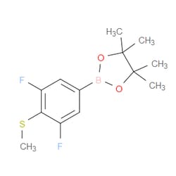 Aobchem&nbsp;3 5-Difluoro-4-(methylthio)phenylboronic acid pinacol ester | ≥97% | CAS 2121514-92-7 | C13H17BF2O2S | 500mg