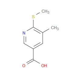 Aobchem&nbsp;5-Methyl-6-methylsulfanyl-nicotinic acid | ≥97% | CAS 1355226-55-9 | C8H9NO2S | 500mg