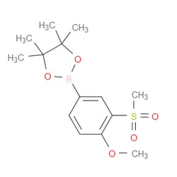 Aobchem&nbsp;2-(3-Methanesulfonyl-4-methoxyphenyl)-4 4 5 5-tetramethyl-1 3 2-dioxaborolane | ≥95% | CAS 918328-09-3 | C14H21BO5S | 250mg
