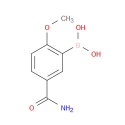 Aobchem&nbsp;5-(Aminocarbonyl)-2-methoxyphenylboronic acid | ≥97% | CAS 1127647-65-7 | C8H10BNO4 | 250mg