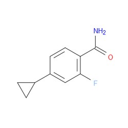 Aobchem&nbsp;Benzamide  4-cyclopropyl-2-fluoro- | ≥95% | CAS 2167471-91-0 | C10H10FNO | 250mg
