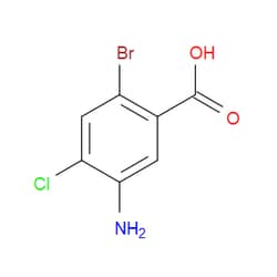 Aobchem&nbsp;5-Amino-2-bromo-4-chlorobenzoic acid | ≥97% | CAS 1208077-55-7 | C7H5BrClNO2 | 500mg