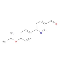 Aobchem&nbsp;2-(4-(1-Methylethoxy)phenyl)pyridine-5-carboxaldehyde | ≥97% | CAS 1213239-68-9 | C15H15NO2 | 1g