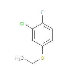 Aobchem&nbsp;2-Chloro-4-(ethylthio)-1-fluorobenzene | ≥95% | CAS 871656-86-9 | C8H8ClFS | 250mg