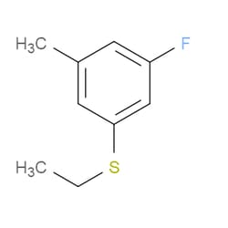 Aobchem&nbsp;1-(Ethylthio)-3-fluoro-5-methylbenzene | ≥95% | CAS 1314938-01-6 | C9H11FS | 250mg