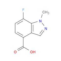Aobchem&nbsp;7-Fluoro-1-methyl-1H-indazole-4-carboxylic acid | ≥95% | CAS 1780632-73-6 | C9H7FN2O2 | 1g