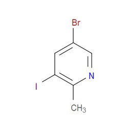 Aobchem&nbsp;5-Bromo-3-iodo-2-methylpyridine | ≥97% | CAS 1211537-13-1 | C6H5BrIN | 250mg