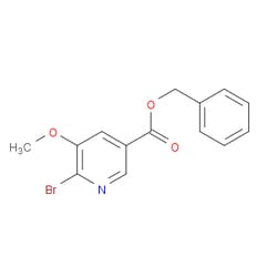 Aobchem&nbsp;Benzyl 6-bromo-5-methoxypyridine-3-carboxylate | ≥97% | CAS 1993479-27-8 | C14H12BrNO3 | 250mg