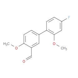 Aobchem&nbsp;[1 1 -Biphenyl]-3-carboxaldehyde  4 -fluoro-2  4-dimethoxy- | ≥95% | CAS 408372-67-8 | C15H13FO3 | 500mg