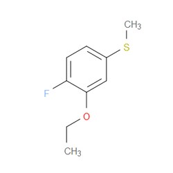 Aobchem&nbsp;(3-Ethoxy-4-fluorophenyl)(methyl)sulfane | ≥95% | CAS 1378798-24-3 | C9H11FOS | 500mg