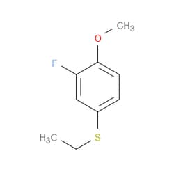 Aobchem&nbsp;4-(Ethylthio)-2-fluoro-1-methoxybenzene | ≥95% | CAS 1314903-63-3 | C9H11FOS | 250mg