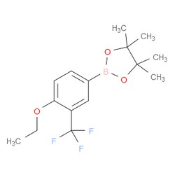 Aobchem&nbsp;2-(4-Ethoxy-3-(trifluoromethyl)phenyl)-4 4 5 5-tetramethyl-1 3 2-dioxaborolane | ≥97% | CAS 1243143-46-5 | C15H20BF3O3 | 500mg
