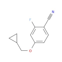 Aobchem&nbsp;4-(Cyclopropylmethoxy)-2-fluorobenzonitrile | ≥95% | CAS 1369882-54-1 | C11H10FNO | 250mg