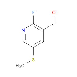 Aobchem&nbsp;2-Fluoro-5-(methylthio)nicotinaldehyde | ≥97% | CAS 1289144-87-1 | C7H6FNOS | 1g