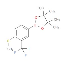 Aobchem&nbsp;4-Methylthio-3-(trifluoromethyl)phenylboronic acid pinacol ester | ≥95% | CAS 779331-59-8 | C14H18BF3O2S | 500mg