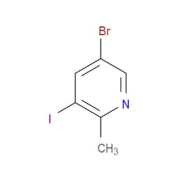 Aobchem&nbsp;5-Bromo-3-iodo-2-methylpyridine | ≥97% | CAS 1211537-13-1 | C6H5BrIN | 1g