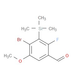 Aobchem&nbsp;4-Bromo-2-fluoro-5-methoxy-3-(trimethylsilyl)benzaldehyde | ≥97% | CAS 2734775-62-1 | C11H14BrFO2Si | 1g