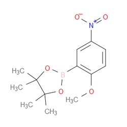 Aobchem&nbsp;2-Methoxy-5-nitrophenylboronic acid pinacol ester | ≥97% | CAS 677746-34-8 | C13H18BNO5 | 1g