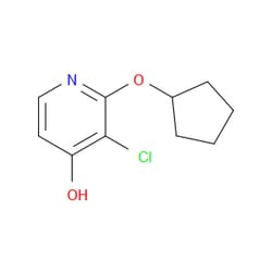 Aobchem&nbsp;3-Chloro-2-(cyclopentyloxy)-4-pyridinol | ≥97% | CAS 1881321-75-0 | C10H12ClNO2 | 5g