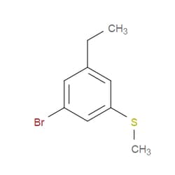 Aobchem&nbsp;(3-Bromo-5-ethylphenyl)(methyl)sulfane | ≥97% | CAS 1822762-56-0 | C9H11BrS | 500mg