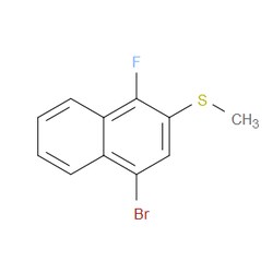 Aobchem&nbsp;(4-Bromo-1-fluoronaphthalen-2-yl)(methyl)sulfane | ≥97% | CAS 2624417-14-5 | C11H8BrFS | 5g