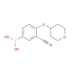 Aobchem&nbsp;B-[3-Cyano-4-[(tetrahydro-2H-pyran-4-yl)oxy]phenyl]boronic acid | ≥97% | CAS 876918-86-4 | C12H14BNO4 | 1g