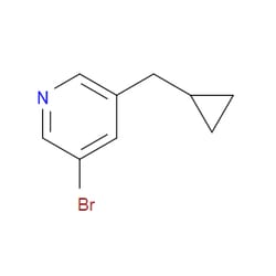 AOBCHEM&nbsp;3-Bromo-5-(cyclopropylmethyl)pyridine | ≥97% | CAS 2412764-80-6 | C9H10BrN | 1g
