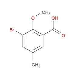 Aobchem&nbsp;3-Bromo-2-methoxy-5-methylbenzoic acid | ≥97% | CAS 73469-58-6 | C9H9BrO3 | 500mg