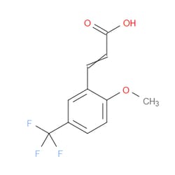 Aobchem&nbsp;3-[2-Methoxy-5-(trifluoromethyl)phenyl]-2-propenoic acid | ≥97% | CAS 773133-16-7 | C11H9F3O3 | 5g