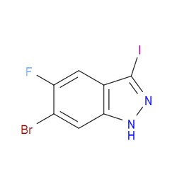 Aobchem&nbsp;6-Bromo-5-fluoro-3-iodo-1H-indazole | ≥97% | CAS 1286734-77-7 | C7H3BrFIN2 | 1g