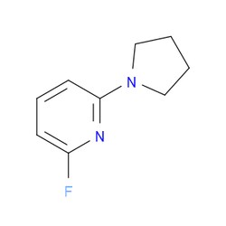 Aobchem&nbsp;2-Fluoro-6-pyrrolidin-1-ylpyridine | ≥95% | CAS 1000981-50-9 | C9H11FN2 | 500mg