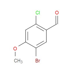 Aobchem&nbsp;5-Bromo-2-chloro-4-methoxybenzaldehyde | ≥97% | CAS 1033723-49-7 | C8H6BrClO2 | 250mg