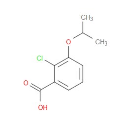Aobchem&nbsp;2-Chloro-3-isopropoxybenzoic acid | ≥95% | CAS 1369785-64-7 | C10H11ClO3 | 250mg