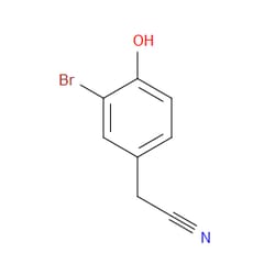 Aobchem&nbsp;2-(3-Bromo-4-hydroxyphenyl)acetonitrile | ≥97% | CAS 73348-21-7 | C8H6BrNO | 5g