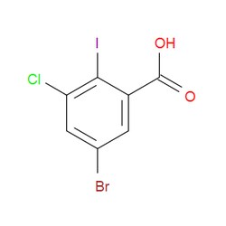 Aobchem&nbsp;5-Bromo-3-chloro-2-iodobenzoic acid | ≥97% | CAS 860695-47-2 | C7H3BrClIO2 | 5g