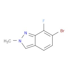 Aobchem&nbsp;6-Bromo-7-fluoro-2-methyl-2H-indazole | ≥95% | CAS 2665662-87-1 | C8H6BrFN2 | 5g