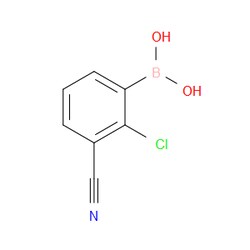 Aobchem&nbsp;2-Chloro-3-cyanophenylboronic acid | ≥95% | CAS 2172654-66-7 | C7H5BClNO2 | 250mg