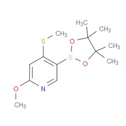 Aobchem&nbsp;2-Methoxy-4-(methylthio)pyridine-5-boronic acid pinacol ester | ≥97% | CAS 1451392-19-0 | C13H20BNO3S | 500mg