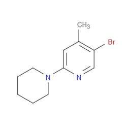 Aobchem&nbsp;5-Bromo-4-methyl-2-(1-piperidinyl)pyridine | ≥95% | CAS 1219960-78-7 | C11H15BrN2 | 250mg