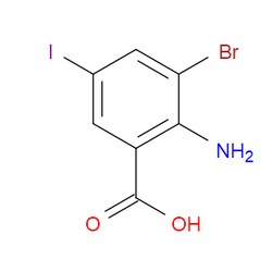 Aobchem&nbsp;2-Amino-3-bromo-5-iodobenzoic acid | ≥95% | CAS 101421-33-4 | C7H5BrINO2 | 500mg