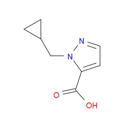 Aobchem&nbsp;1-(Cyclopropylmethyl)-1H-pyrazole-5-carboxylic acid | ≥97% | CAS 1497772-92-5 | C8H10N2O2 | 1g