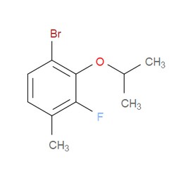 Aobchem&nbsp;1-Bromo-3-fluoro-2-isopropoxy-4-methylbenzene | ≥97% | CAS 2379322-36-6 | C10H12BrFO | 1g