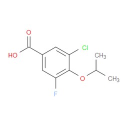 Aobchem&nbsp;3-Chloro-5-fluoro-4-(1-methylethoxy)-benzoic acid | ≥97% | CAS 1272528-98-9 | C10H10ClFO3 | 5g