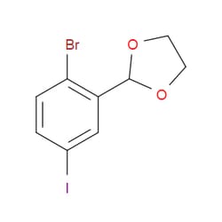 Aobchem&nbsp;2-(2-Bromo-5-iodophenyl)-1 3-dioxolane | ≥97% | CAS 2221812-24-2 | C9H8BrIO2 | 1g