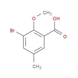 Aobchem&nbsp;3-Bromo-2-methoxy-5-methylbenzoic acid | ≥97% | CAS 73469-58-6 | C9H9BrO3 | 1g