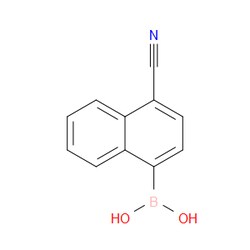 Aobchem&nbsp;B-(4-Cyano-1-naphthalenyl)boronic acid | ≥95% | CAS 664364-43-6 | C11H8BNO2 | 500mg