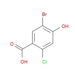 Aobchem&nbsp;5-Bromo-2-chloro-4-hydroxybenzoic acid | ≥95% | CAS 791137-26-3 | C7H4BrClO3 | 5g