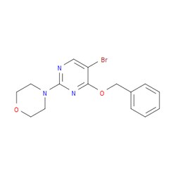 Aobchem&nbsp;4-Benzyloxy-5-bromo-2-morpholin-4-yl-pyrimidine | ≥97% | CAS 885952-23-8 | C15H16BrN3O2 | 250mg
